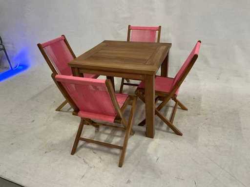 Tuinset met 4 stoelen