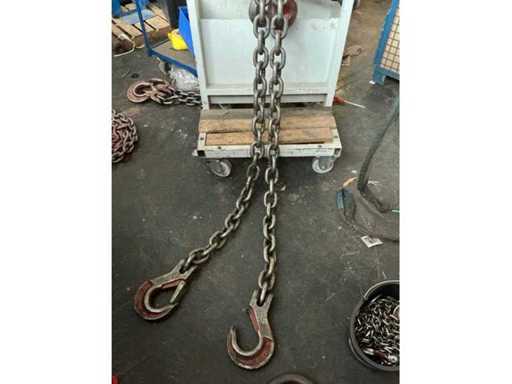 Chaîne de levage avec chariot de transport