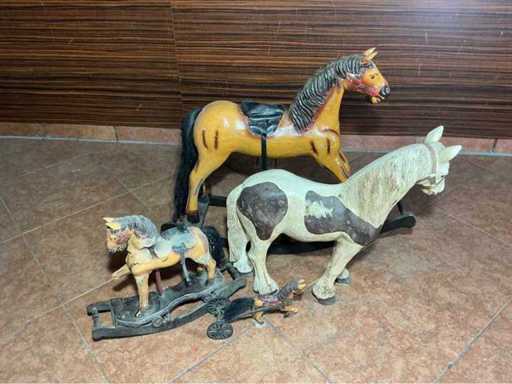 Decoratieve paardenbeeldjes (4x)