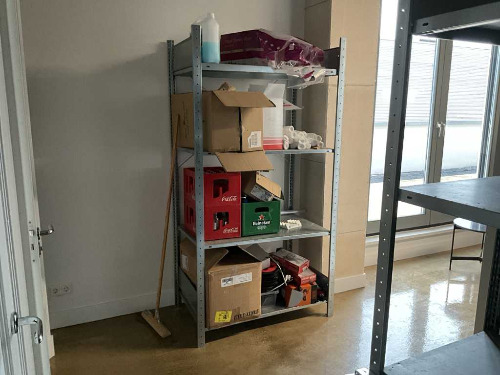 Shelving unit with contents