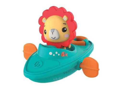 Fisher-Price Wind-up Paddle Boat (Löwe) Badespielzeug (8x)
