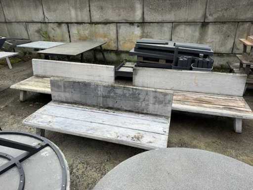 Cabines - Banc en terrasse (3x)