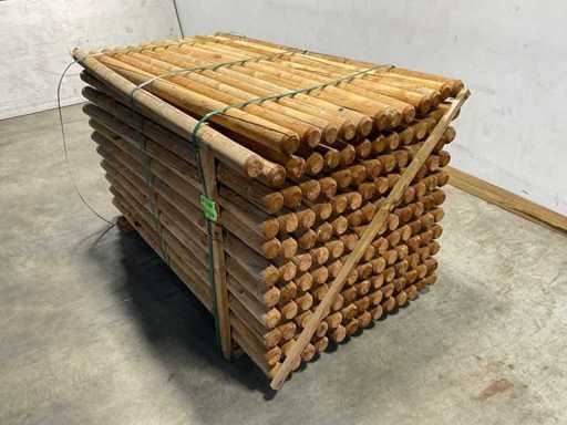 Poteaux en bois tendre rond ø80 mm x 191 cm - couronné marron KDI (143x)