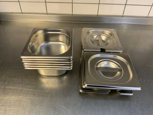 GN 1/6-65 - Récipient gastronorme avec couvercle (6x)