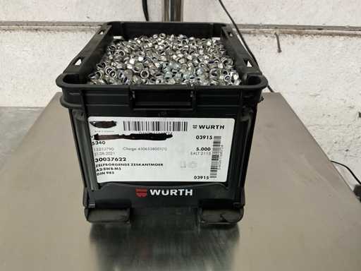 Würth Nakr?tka sze?ciok?tna samozabezpieczaj?ca M5 w pojemniku sztaplowanym