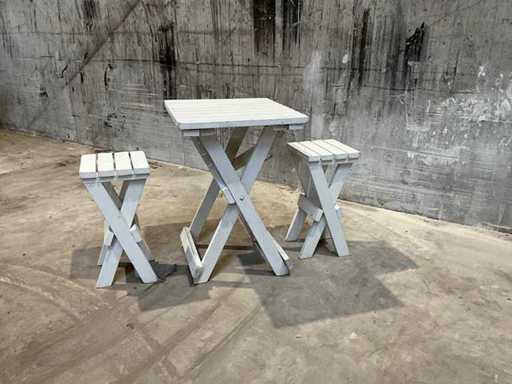 Masă în picioare cu scaun (8x)