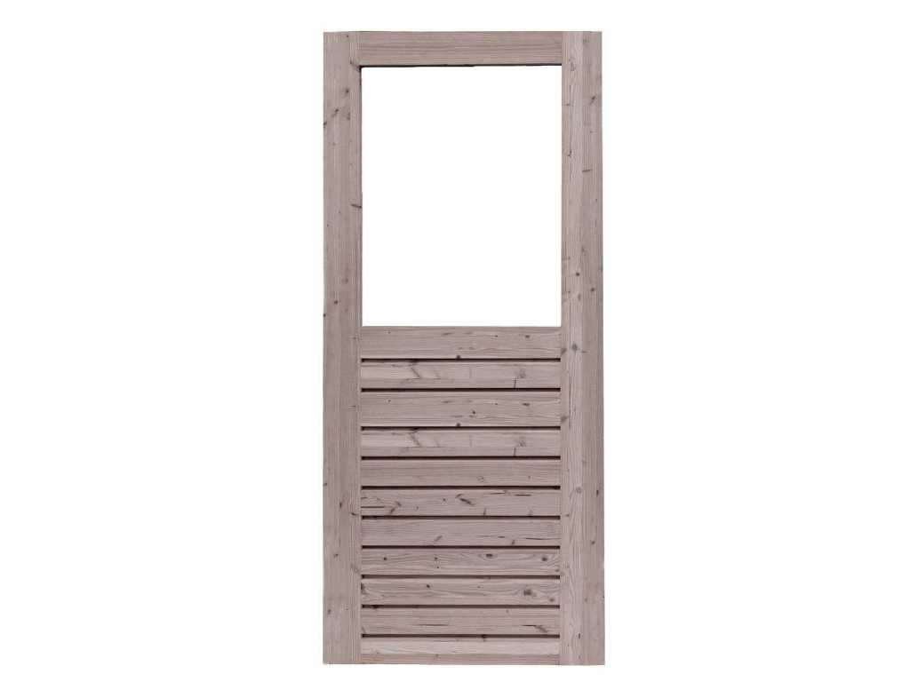 Porte extérieure en bois 211x92 cm (2x)