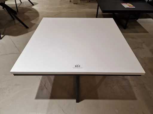 Table basse Castle-Line Tygo Chêne 70 x 70 cm Carré blanc