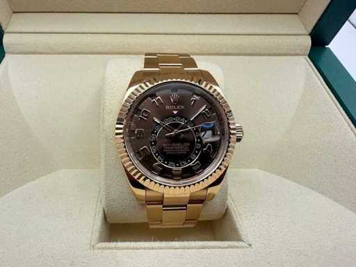 Rolex Sky-Dweller | Choclate Dial Aur roz | 08-2016 | Ca noua