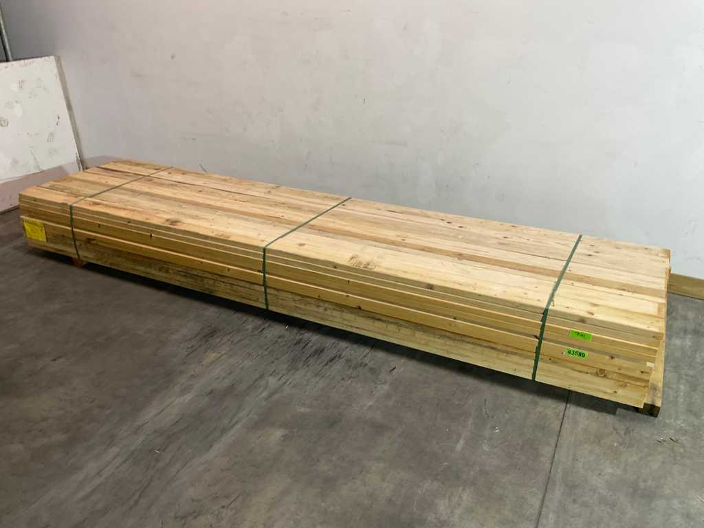Vuren plank 420x14x3.5 cm (10x)