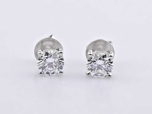 14 KT White Gold Earring With 2.03 Cts Lab Grown Diamond
