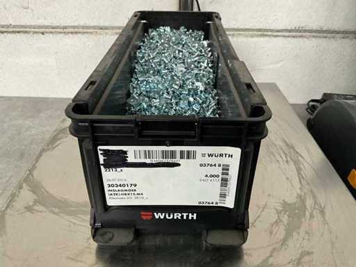 Würth 5.96 kg Inslagmoer H8 x 15 - M4 in stapelbare bak