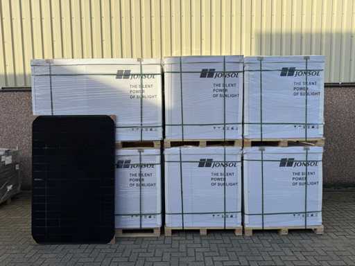 Set of 216 full black solar panels (total power 97,200 wp)