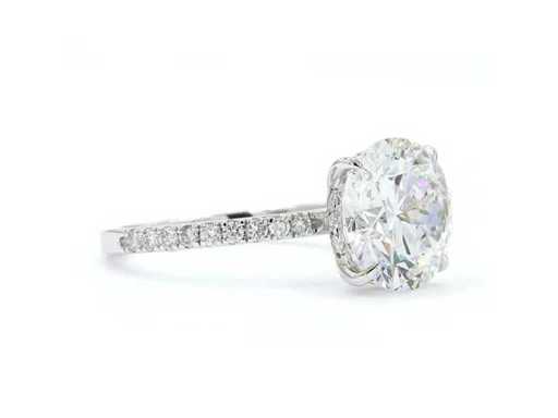 18 Karaat witgouden ring met 4,39 caraat diamant