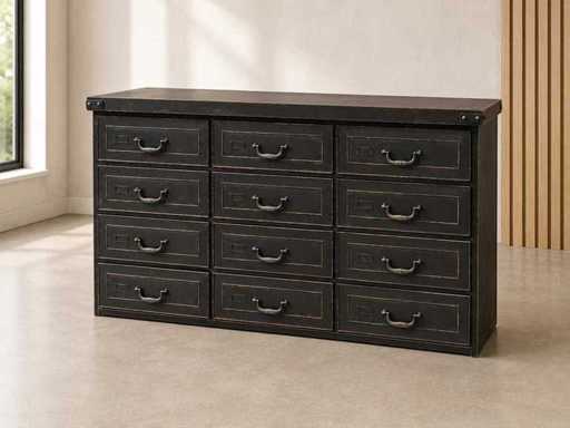 Sideboard in acciaio retrò Rootsmann