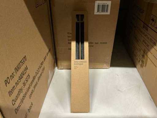 Lumânări Lot Led Wax Black Rib Ø2,2xH29cm 2/set (144x)