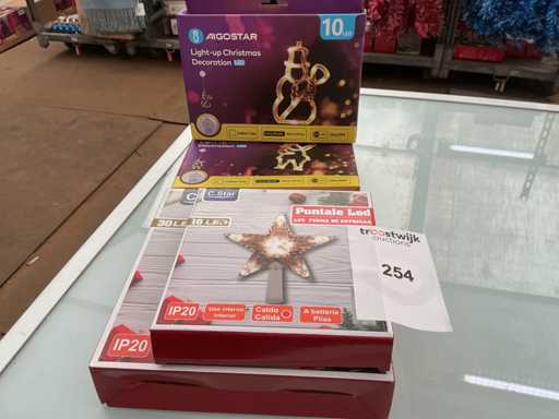 Weihnachtliche LED-Dekoration. (4-fach)