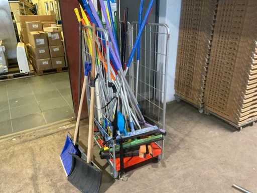 Various brooms