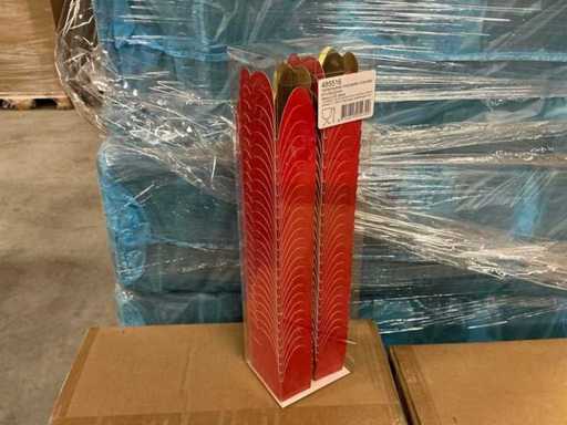 Partij Vlinderballotin rood karton 2-bonbon 67x39x32mm (7200x)