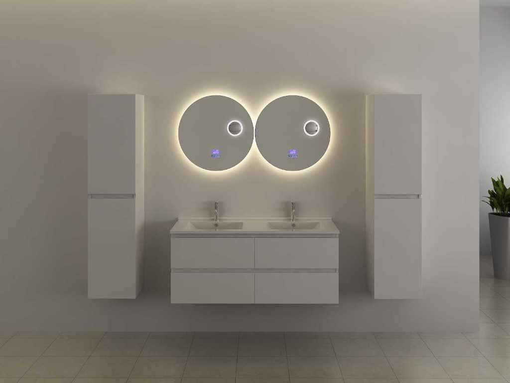 Oglindă rotundă cu iluminare LED & Bluetooth - Ø60 cm