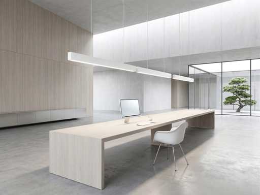 Suspension linéaire de 120 cm LED 40W avec lumière à 3 couleurs (4x)