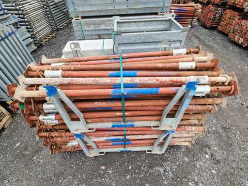 Schake props 1.80–3.00 m – 45 pieces on pallet – telescopic props / slab props made of steel – tested & ready for use