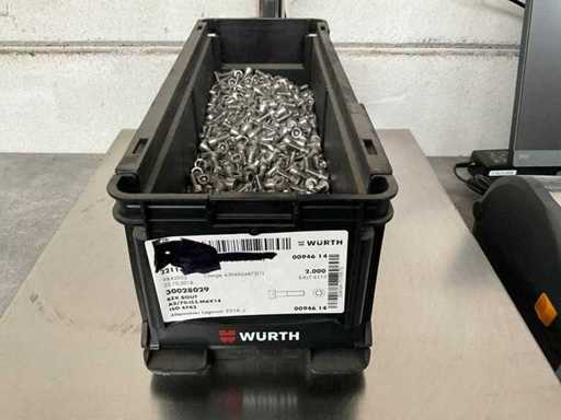 Würth 10,91 kg BZK-Bolzen M6x14 im stapelbaren Behälter