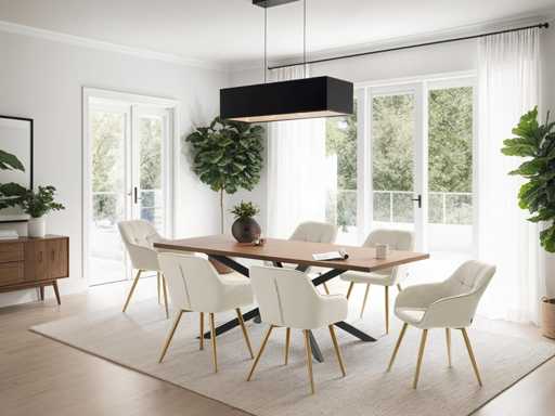 Chaises Velours Matelassées Rembourrées Moderne (mix x6)