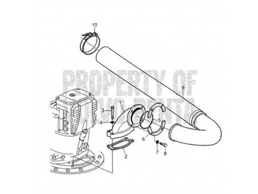 Volvo Penta IPS exhaust hose kit with elbow - 22896518