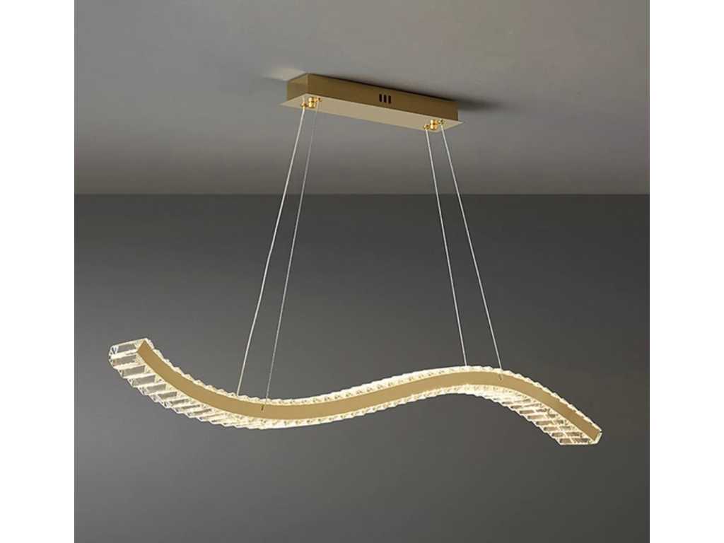 Crystal pendant lamp with wavy design 