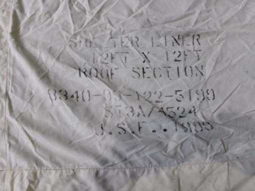 Brit. Zelt Liner, ca. 4 x 4 m, gebraucht (G1) 