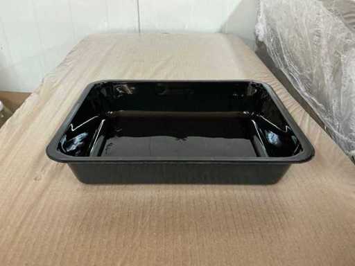 O mulțime de boluri de meniu Duni negre 1-comp 225x175x43mm (2100x)