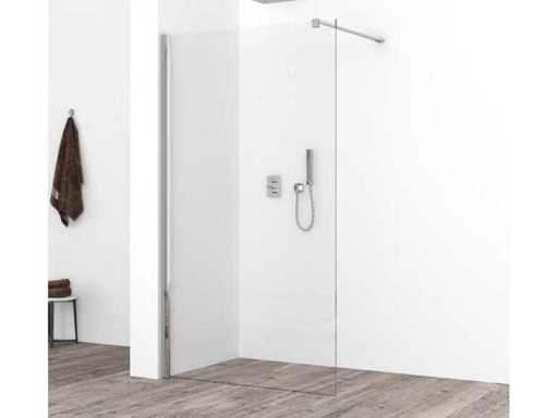 Inloop Douchewand met muurprofiel 100cm