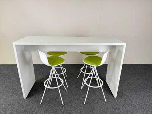 HAWORTH/ENEA - high conference table + 4 design stools - Meeting set
