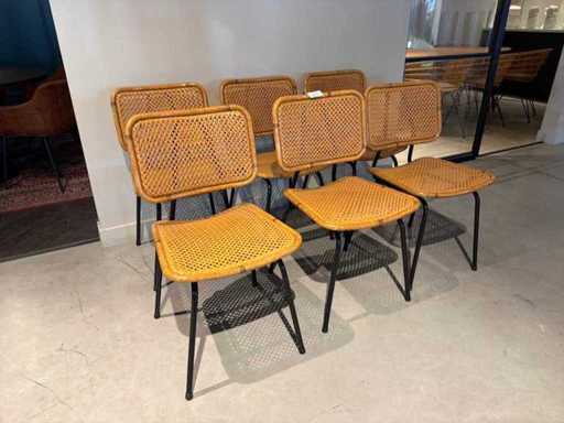 Satelliet Rietlook Eetkamerstoel (6x)