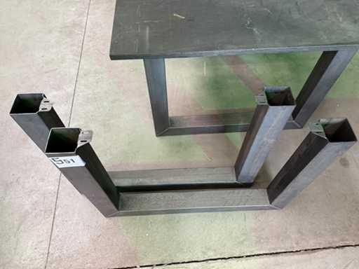 Set of steel table legs