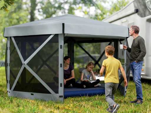 Tonnelle de Jardin, Chapiteau de Jardin avec 5 Panneaux en Treillis et Sac de Transport