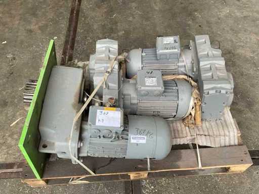 Bauer Electric motor with gearbox (3x)