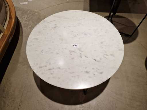 Table d’appoint en marbre, Castle-Line Round Diame 70cm - Blanc