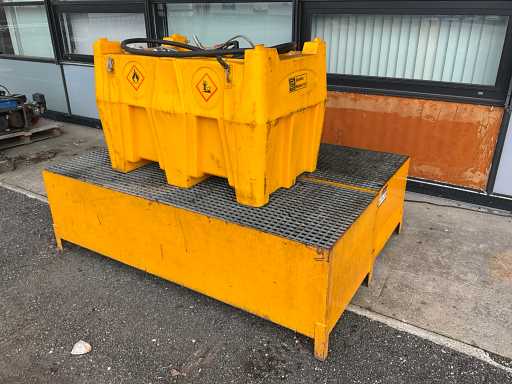 2x Tacka ociekowa 2010x720x620mm ze zbiornikiem sempre serbatoio z pompą 12V i tacką ociekową