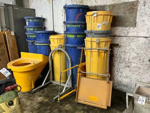 O mul?ime de jgheaburi de moloz cu accesorii