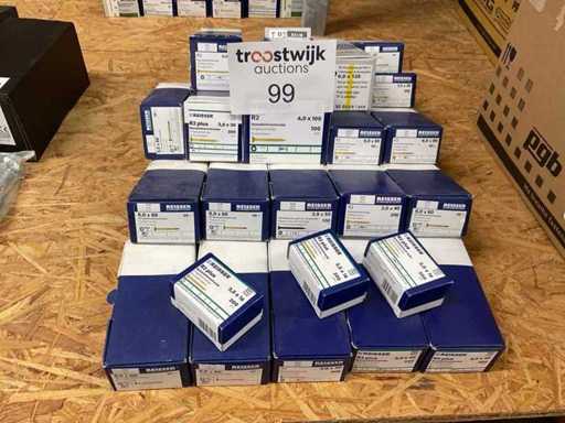 24 scatole di viti per legno