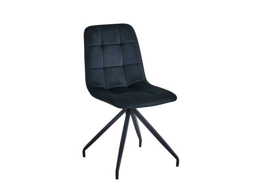 Colenis - Sedia da pranzo Farucci - Set da 6 - Nero - Velluto - X-Gamb