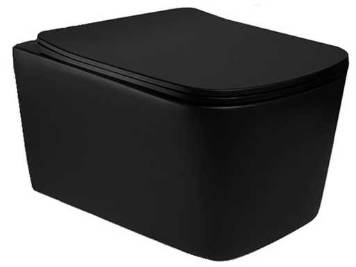 Armadio muro a muro a muro Mawialux con sedile del water - nero opaco