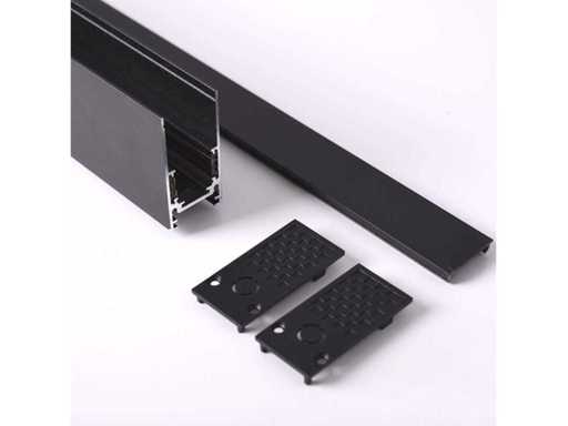 6 x rail magnétique pour montage en surface – 20 mm – 48 V – 2 mètres – Noir