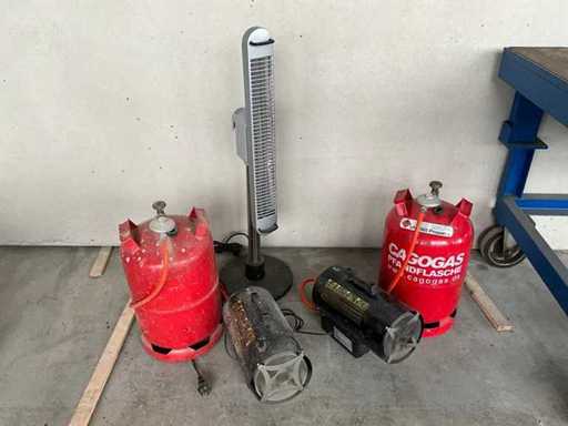 Trotec TGH 16E Chauffage à gaz avec bouteille de gaz (2x)
