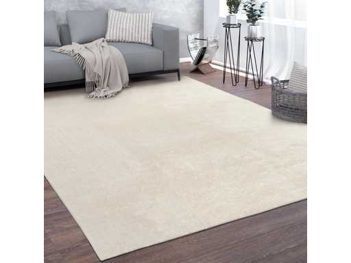 Wasbaar woonkamerkleed, kort vaal, effen in kleur, moderne stijl, zacht - 160 x 200 cm 