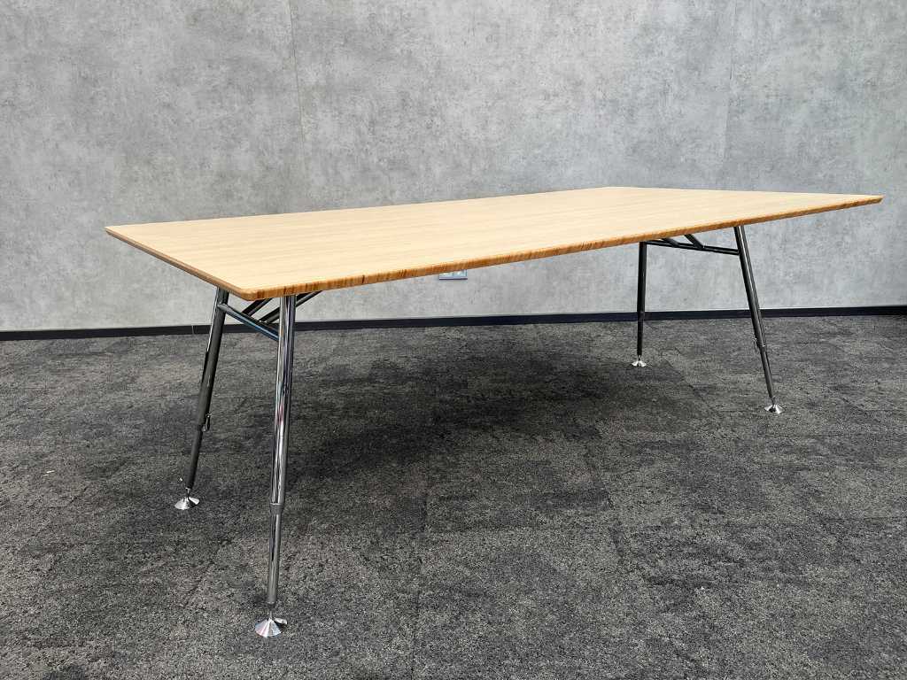 Lensvelt Foldable Desk - design klaptafel 200x110 - hout/chroom