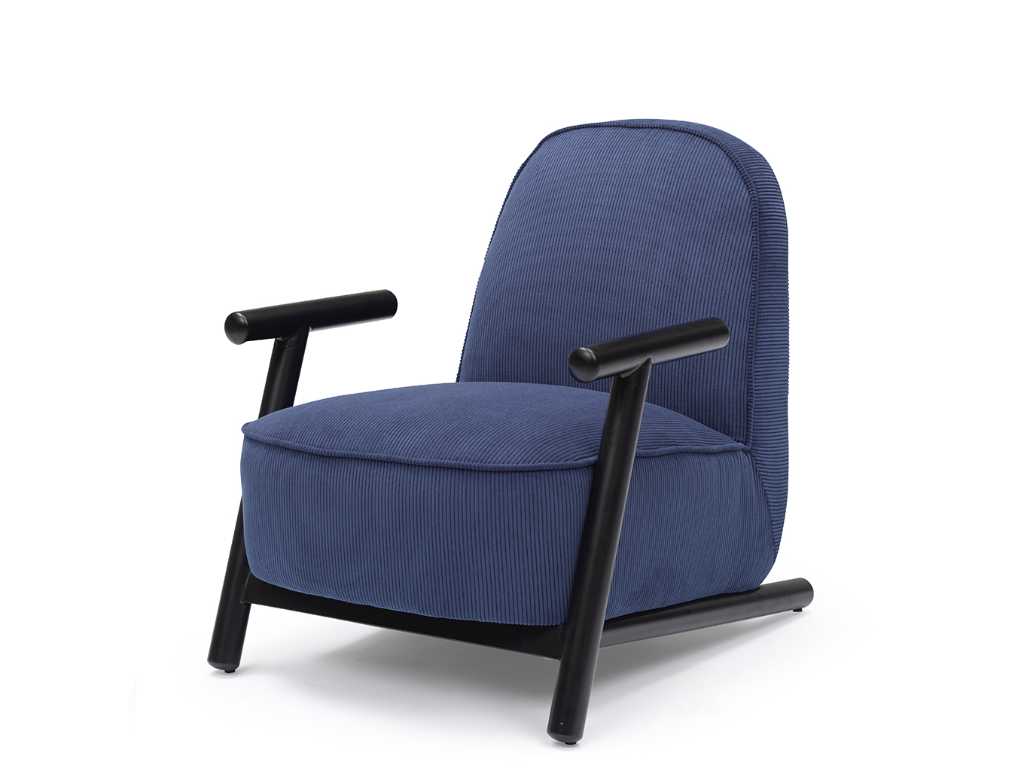 1 x armchair compact design blue