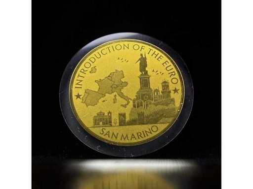 1/200 oz Goldmünze Introduction of the Euro San Marino 2022 Feingold 999 100 Francs CFA Gratis EU-Versand